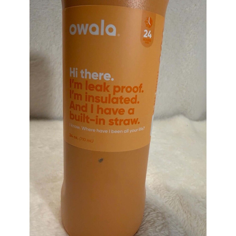 Owala 24oz SmoothSip Coffee Tumbler Tangy Tango Orange READ - Picture 5 of 7